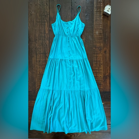 BB Dakota cerulean blue/teal tiered maxi dress in size S. - Picture 2 of 4